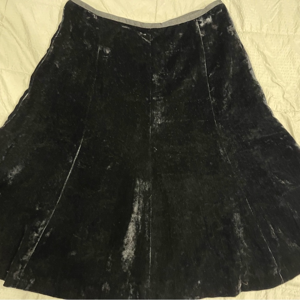 Liz Claiborne Black Velvet A-Line Skirt